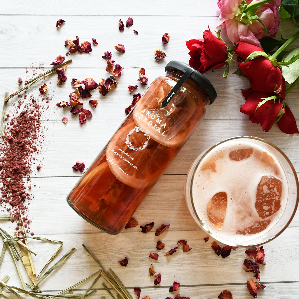 【アロマコーディアル】ローズピンク(ローズ&ハイビスカス&レモングラス)