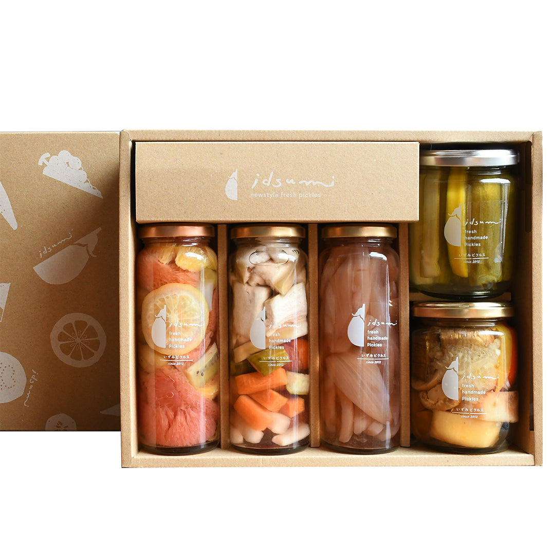 【送料無料】いずみピクルス＆フルーツ5本セット（BOX＆送料込み）